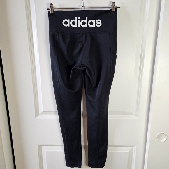 adidas Pants - Adidas Climalite 7/8 Lnr Tight Leggings Athleisure Stretch Black Womens Small